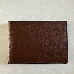 Coach Dark Brown Leather Card Holder